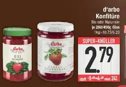 E-Center d'arbo Konfitüre Bio oder Naturrein Angebot