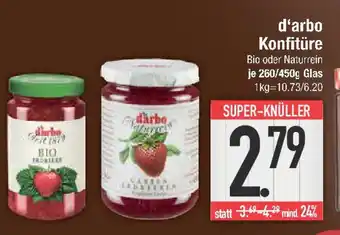 E-Center d'arbo Konfitüre Bio oder Naturrein Angebot