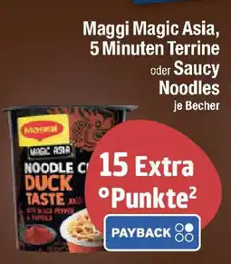 E-Center Maggi Magic Asia, 5 Minuten Terrine oder Saucy Noodles Angebot