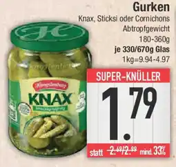 E-Center Gurken Knax, Sticksi oder Cornichons Angebot
