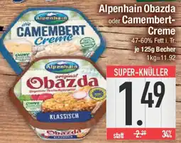 E-Center Alpenhain Obazda oder Camembert- Creme Angebot