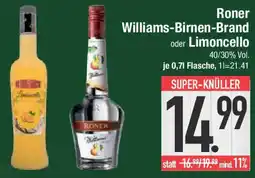 E-Center Roner Williams-Birnen-Brand oder Limoncello Angebot
