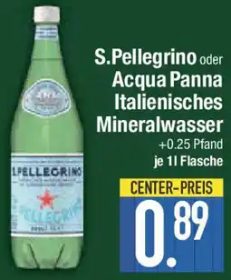 E-Center S.Pellegrino oder Acqua Panna Italienisches Mineralwasser Angebot