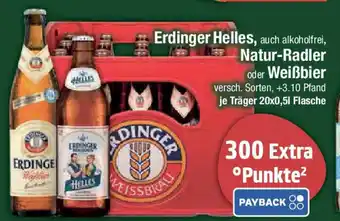 E-Center Erdinger Helles, Natur-Radler oder Weißbier Angebot