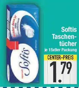 E-Center Softis Taschen- tücher je 15x9er Packung Angebot