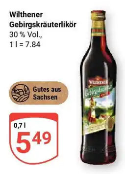 Globus Wilthener Gebirgskräuterlikör Angebot