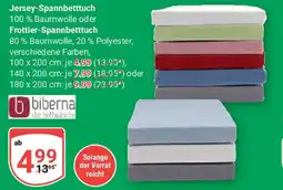 Globus biberna Jersey-Spannbetttuch oder Frottier-Spannbetttuch Angebot