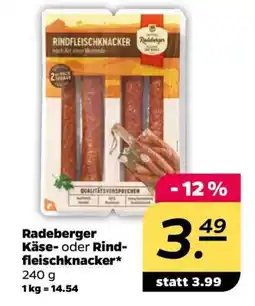 NETTO Radeberger Käse- oder Rindfleischknacker Angebot