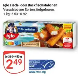 Globus Iglo Fisch- oder Backfischstäbchen Angebot