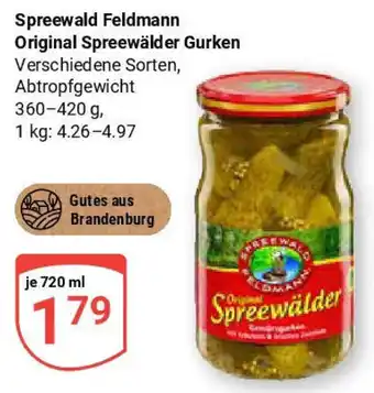 Globus Spreewald Feldmann Original Spreewälder Gurken Angebot