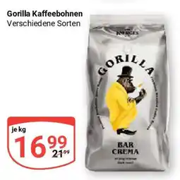 Globus Gorilla Kaffeebohnen Angebot