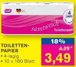 KODi Toilettenpapier Angebot