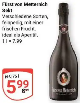Globus Fürst von Metternich Sekt Angebot