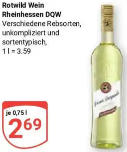Globus Rotwild Wein Rheinhessen DQW Angebot