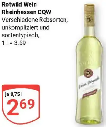 Globus Rotwild Wein Rheinhessen DQW Angebot