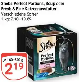 Globus Sheba Perfect Portions, Soup oder Fresh & Fine Katzennassfutter Angebot