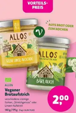 Biomarkt ALLOS Veganer Brotaufstrich Angebot