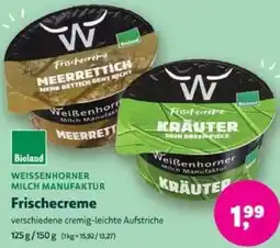 Biomarkt WEISSENHORNER MILCH MANUFAKTUR Frischecreme Angebot