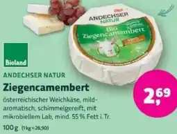 Biomarkt ANDECHSER NATUR Ziegencamembert Angebot