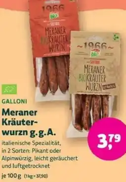 Biomarkt GALLONI Meraner Kräuterwurzn g.g.A. Angebot