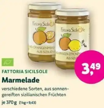 Biomarkt FATTORIA SICILSOLE Marmelade Angebot