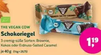 Biomarkt THE VEGAN COW Schokoriegel Angebot