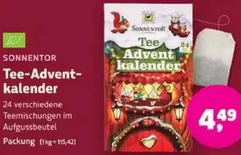 Biomarkt SONNENTOR Tee-Adventkalender Angebot