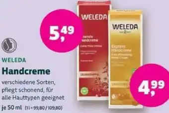 Biomarkt WELEDA Handcreme Angebot
