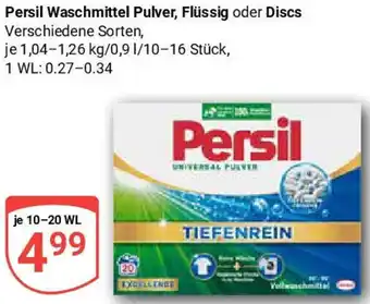 Globus Persil Waschmittel Pulver, Flüssig oder Discs Angebot
