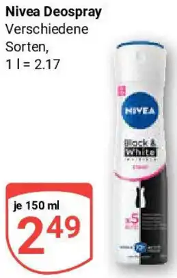 Globus Nivea Deospray Angebot
