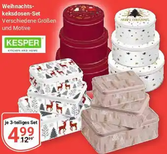 Globus KESPER Weihnachtskeksdosen-Set Angebot