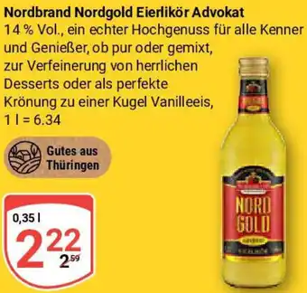Globus Nordbrand Nordgold Eierlikör Advokat Angebot