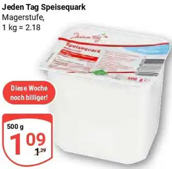 Globus Jeden Tag Speisequark Angebot