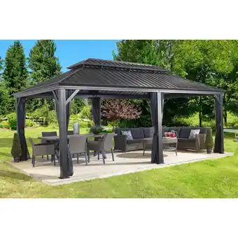 Netto Marken-Discount SOJAG Pavillon Messina, 363 x 598 cm Angebot