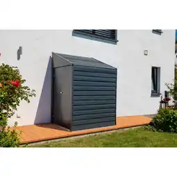 Netto Marken-Discount Spacemaker Metallgerätehaus, 124 x 203 cm - grau Angebot