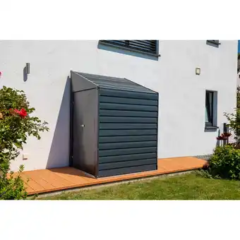 Netto Marken-Discount Spacemaker Metallgerätehaus, 124 x 203 cm - grau Angebot