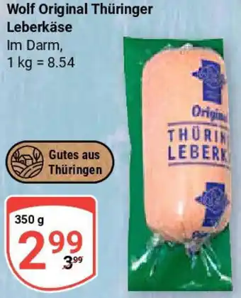 Globus Wolf Original Thüringer Leberkäse Angebot