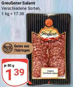 Globus Greußener Salami Angebot