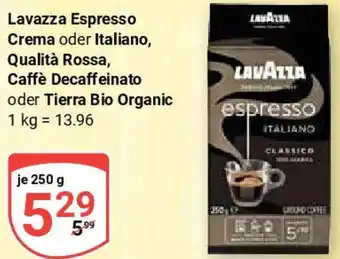 Globus Lavazza Espresso Crema oder Italiano, Qualità Rossa, Caffè Decaffeinato oder Tierra Bio Organic Angebot