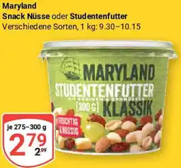 Globus Maryland Snack Nüsse oder Studentenfutter Angebot