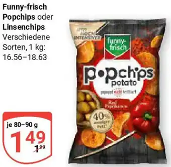 Globus Funny-frisch Popchips oder Linsenchips Angebot