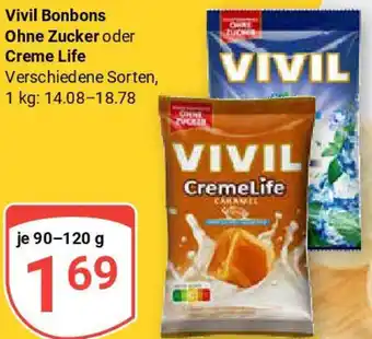 Globus Vivil Bonbons Ohne Zucker oder Creme Life Angebot