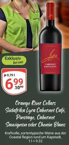 Globus Orange River Cellars Südafrika Lyra Cabernet Café, Pinotage, Cabernet Sauvignon oder Chenin Blanc Angebot