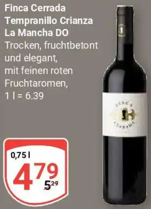 Globus Finca Cerrada Tempranillo Crianza La Mancha DO Angebot