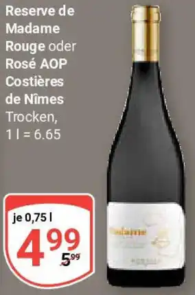 Globus Reserve de Madame Rouge oder Rosé AOP Costières de Nîmes Angebot