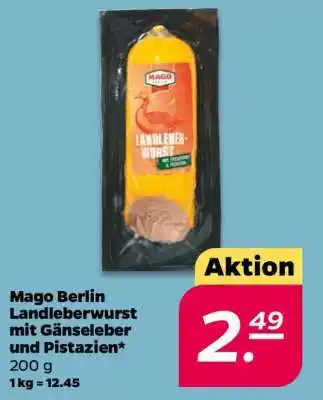 NETTO Mago Berlin Landleberwurst mit Gänseleber und Pistazien Angebot