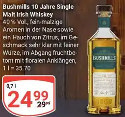 Globus Bushmills 10 Jahre Single Malt Irish Whiskey Angebot