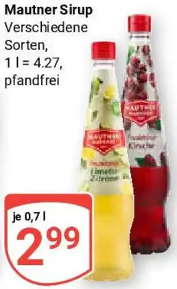 Globus Mautner Sirup Angebot
