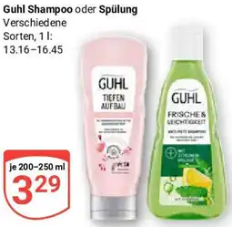 Globus Guhl Shampoo oder Spülung Angebot