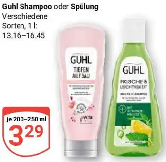 Globus Guhl Shampoo oder Spülung Angebot